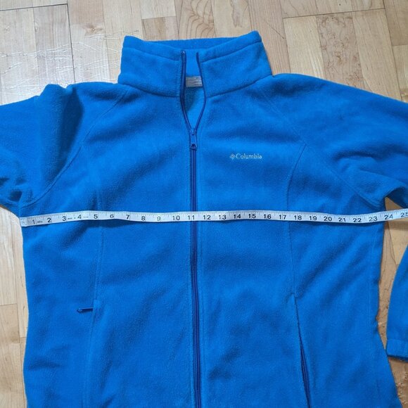 COLUMBIA Women's Sz 1X Blue Fleece Full Zip Jacket - Picture 6 of 6